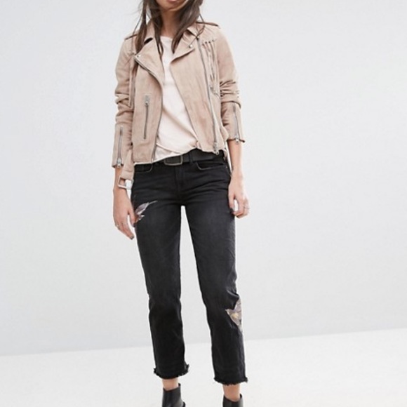 euc ALLSAINTS The Birds Crop Jeans 25 - Picture 6 of 6